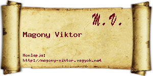 Magony Viktor névjegykártya